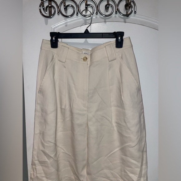 New! A.L.C. Tommy II Cream Pleated Wide-Leg Relaxed Women's Trousers 🤍 size 6 - Picture 10 of 13